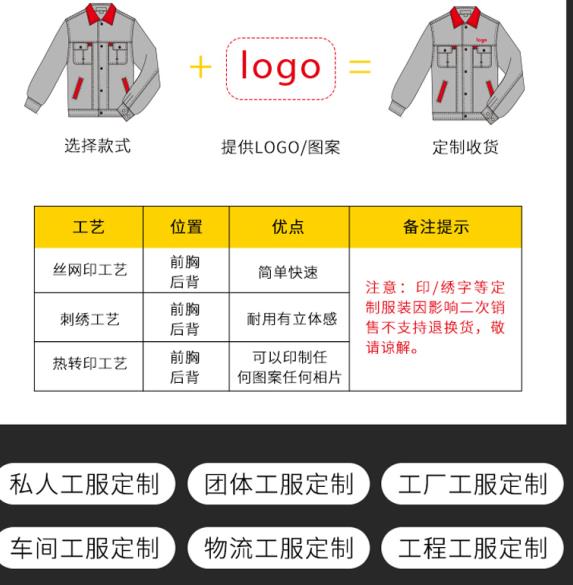 單位上工作服印字一件多少錢