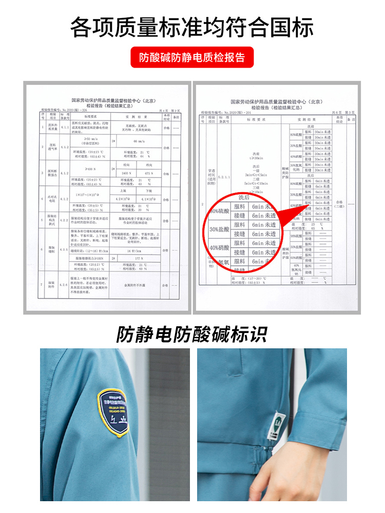 恒漉防酸堿工作服