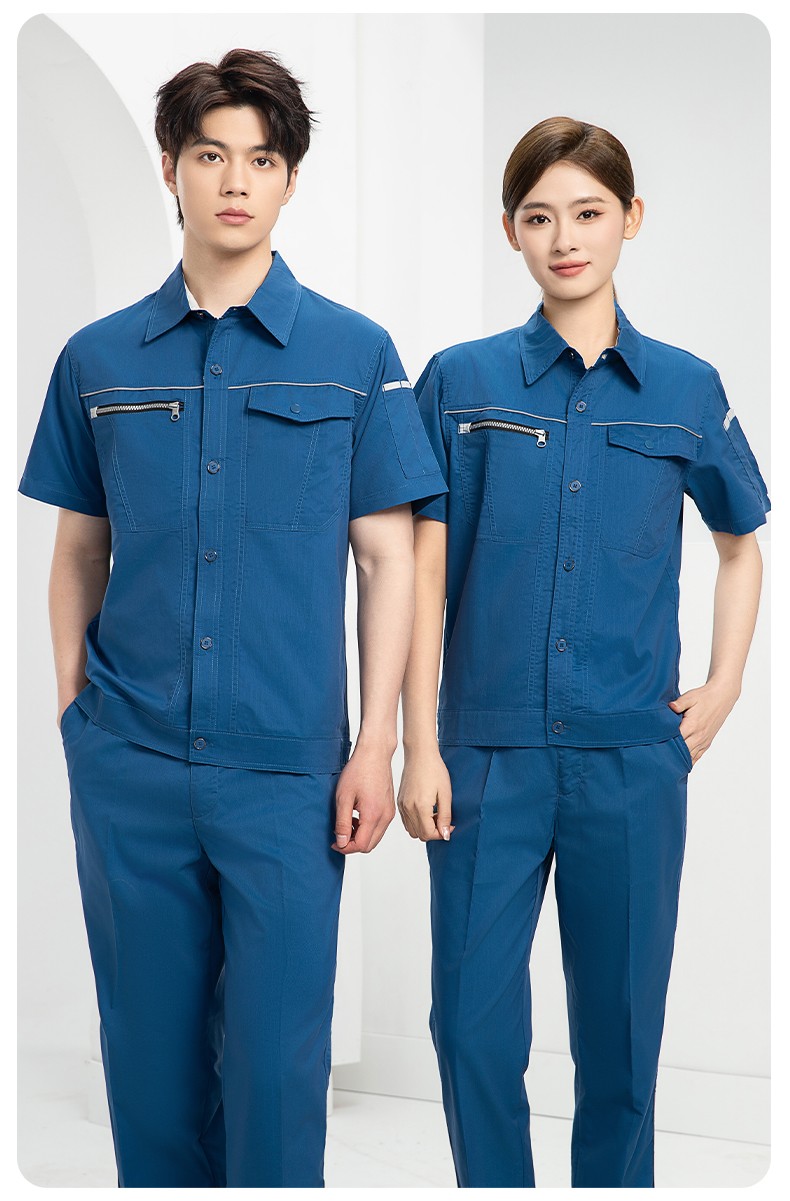 DL235X 高端夏季薄款長袖工作服定制印字薄款耐磨汽修工廠電焊車間勞保服(圖13)