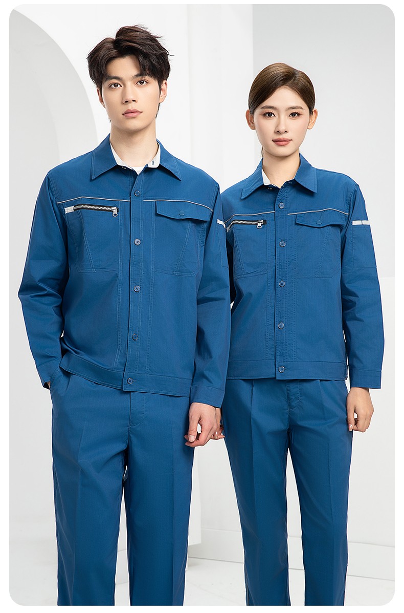 DL235X 高端夏季薄款長袖工作服定制印字薄款耐磨汽修工廠電焊車間勞保服(圖19)