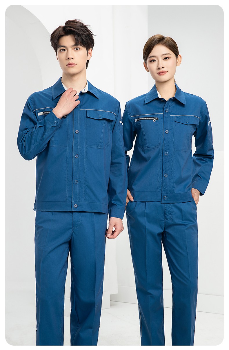 DL235X 高端夏季薄款長袖工作服定制印字薄款耐磨汽修工廠電焊車間勞保服(圖20)