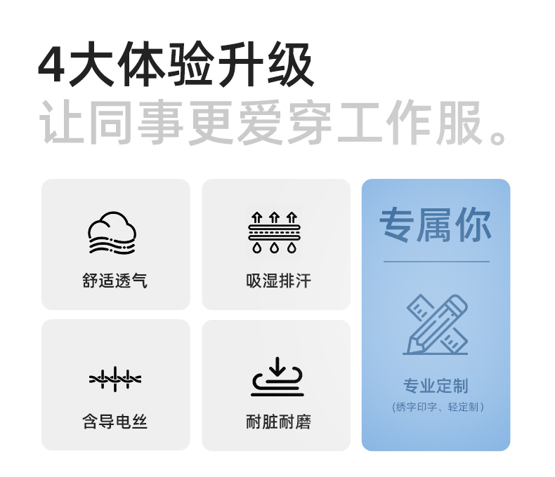 DL237D 夏季彈力竹纖維工作服套裝定制吸濕排汗透氣長短袖薄款電工勞保服(圖2)