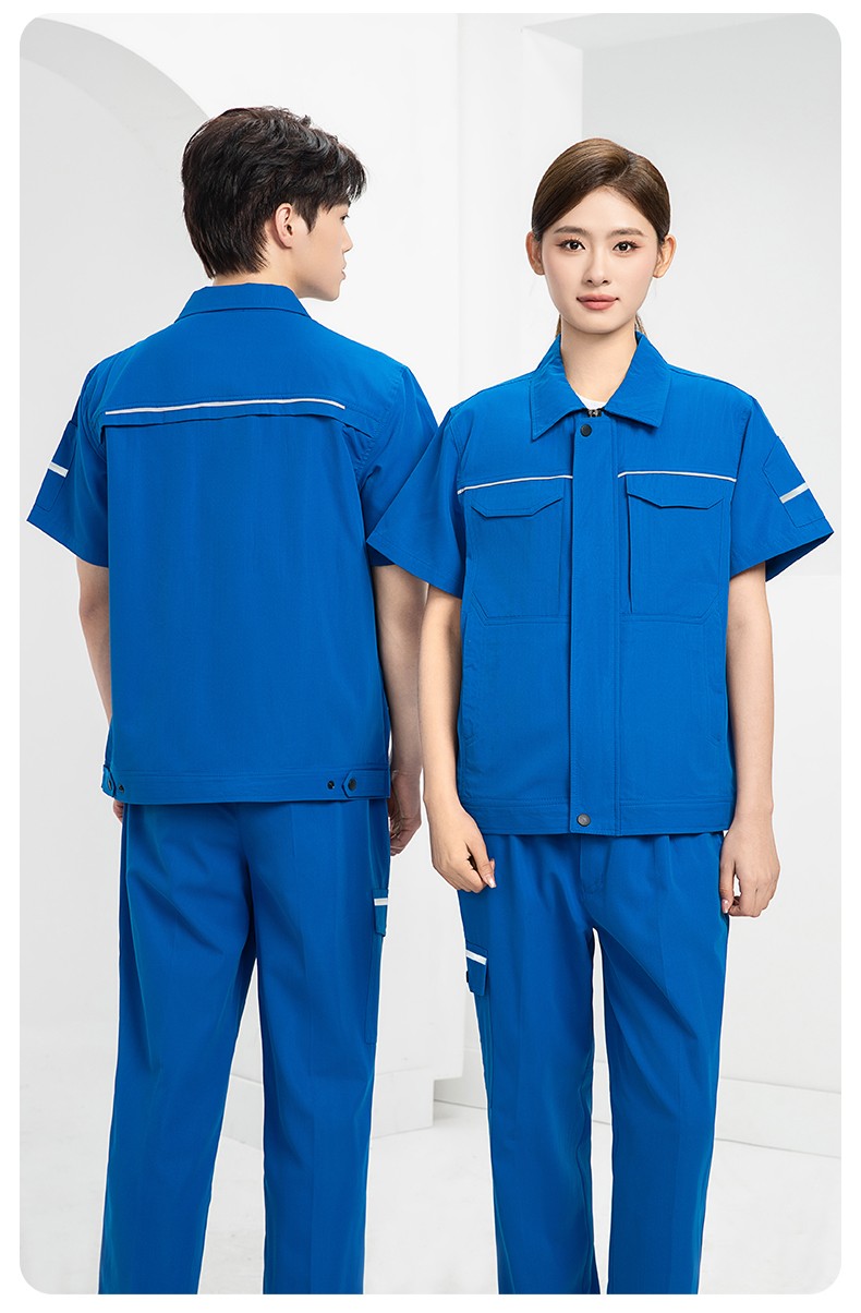 DM242X 夏季長袖工作服男套裝耐磨工廠車間廠服建筑施工勞保服汽修服定制(圖15)