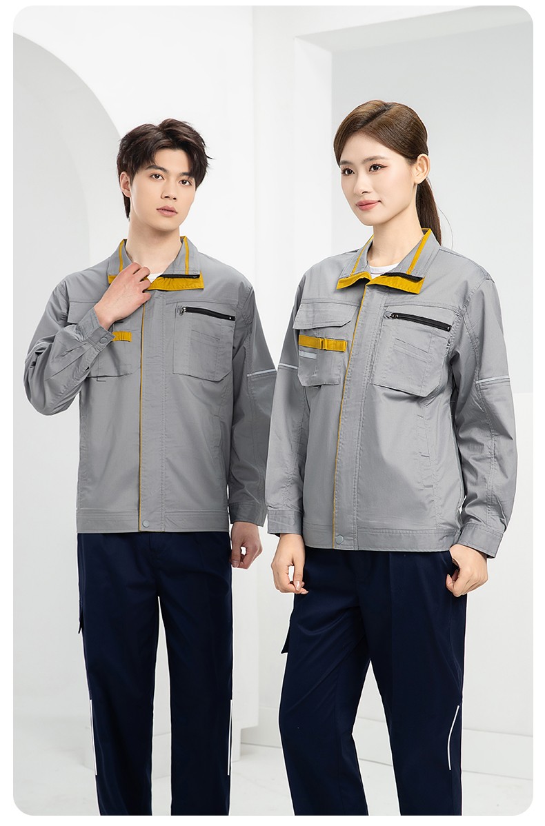 DM2316D 夏季工作服男短袖薄款套裝耐磨透氣勞保服上衣汽修服工廠工裝定制(圖22)