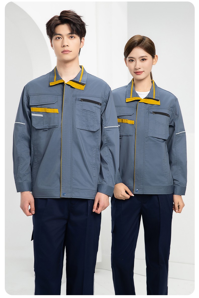 DM2316X 夏季長袖工作服套裝薄款透氣廠服工廠建筑勞保服車間機修服定制(圖23)