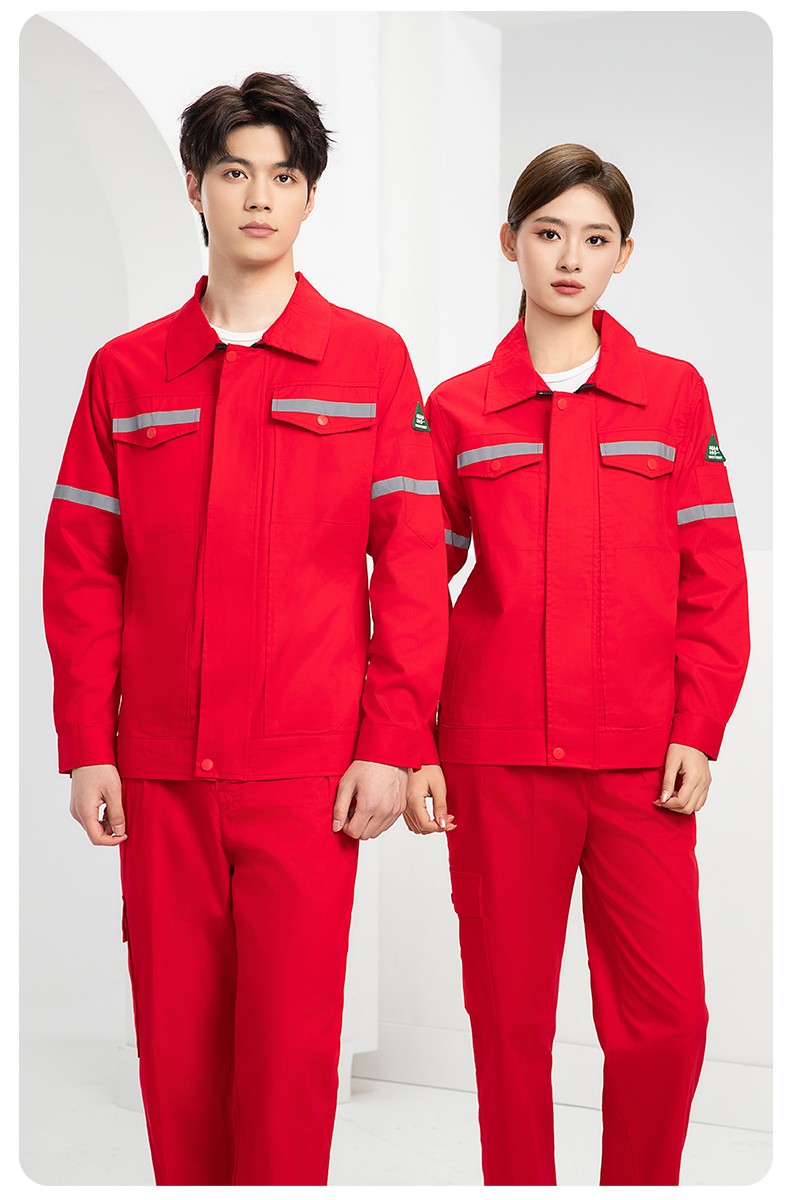 QM2091X 夏季長袖薄款工作服套裝男純棉反光焊工海油工程汽修車間電焊勞保(圖25)