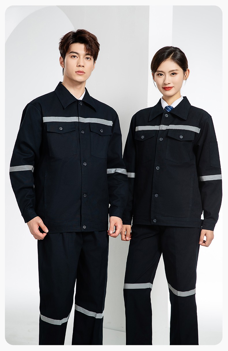 QM171 海源煤礦井下勞保工作服套裝男全棉純棉反光條電焊工廠勞保服(圖14)
