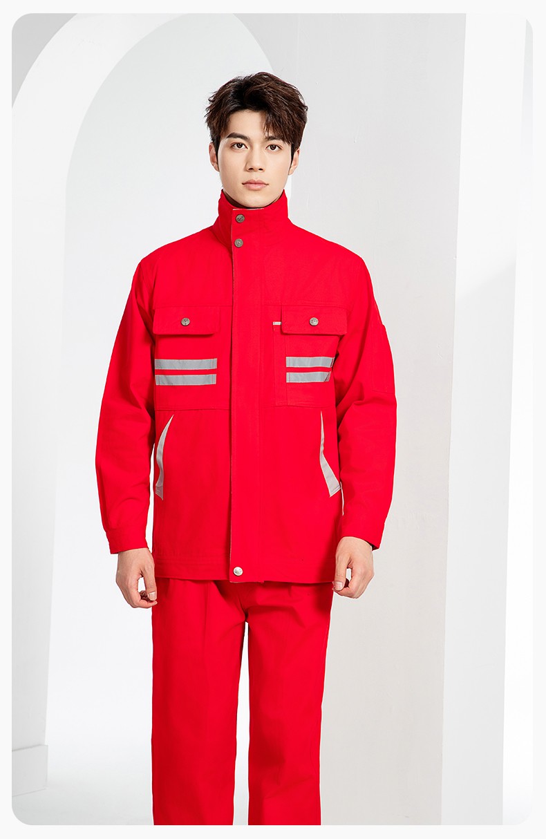 QM2112 純棉工作服定制印字男春秋長(zhǎng)袖耐磨工廠車間汽機(jī)修全棉反光勞保服(圖18)