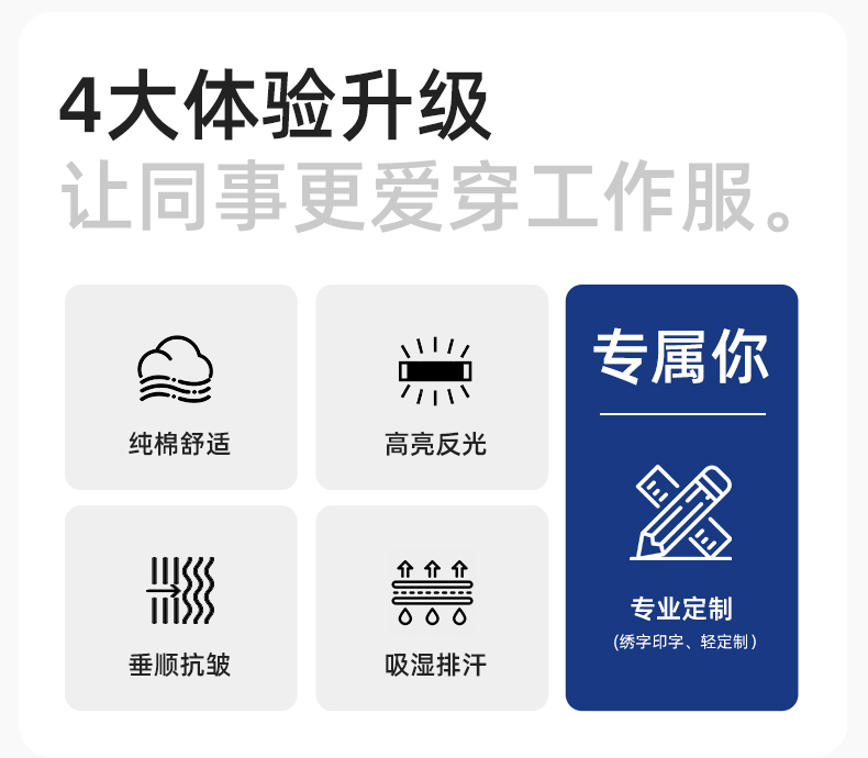 WQ2119 純棉煤礦井下勞保工作服套裝反光條建筑工地?zé)晒恻S橘襯衣襯衫(圖2)