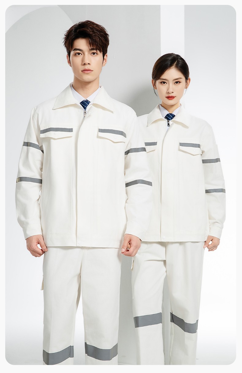 QM20137 純棉中海油勞保工作服套裝男女褲子加厚防燙耐磨耐臟電焊專(zhuān)用(圖16)