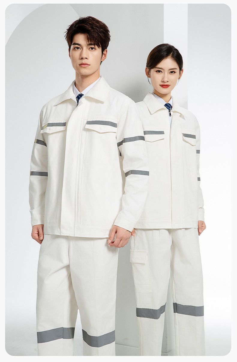 QM20137 純棉中海油勞保工作服套裝男女褲子加厚防燙耐磨耐臟電焊專(zhuān)用(圖17)