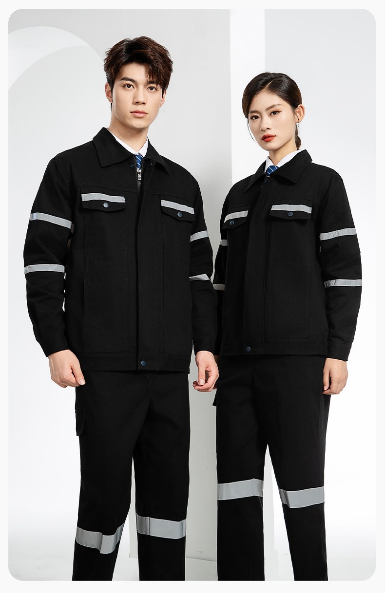 QM20137 純棉中海油勞保工作服套裝男女褲子加厚防燙耐磨耐臟電焊專(zhuān)用(圖15)