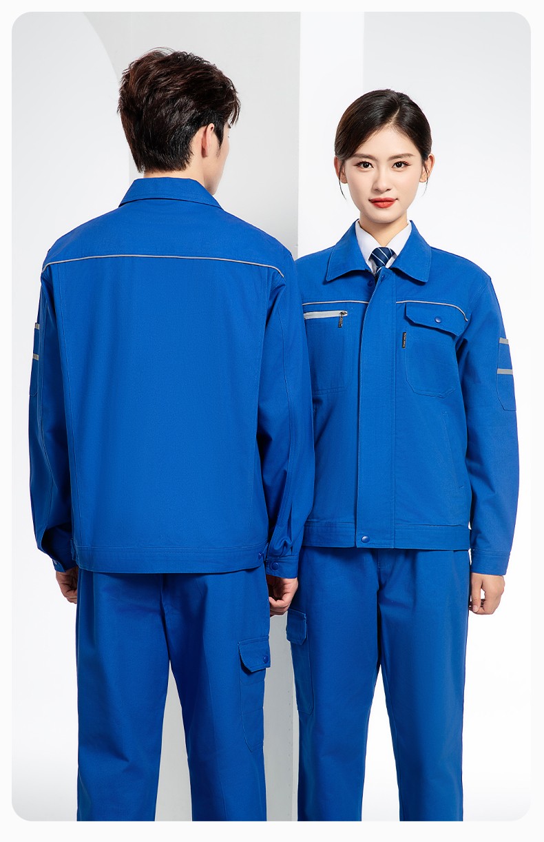 JC-S2206 春秋純棉工作服套裝印字男加厚耐磨全棉防燙焊工汽修勞保服定制(圖16)