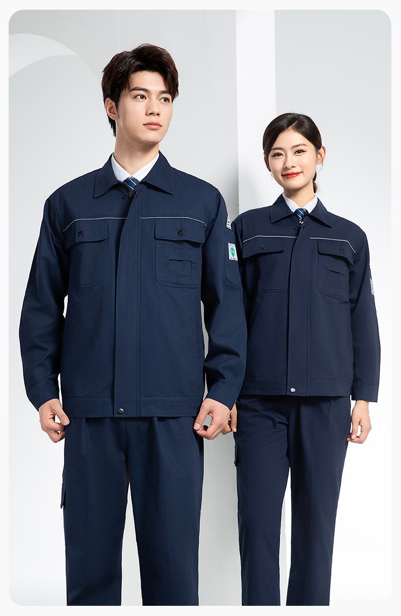 FJD8099 春秋純棉防靜電工作服套裝定制電網(wǎng)化工廠汽修車間耐磨反光勞保服(圖16)