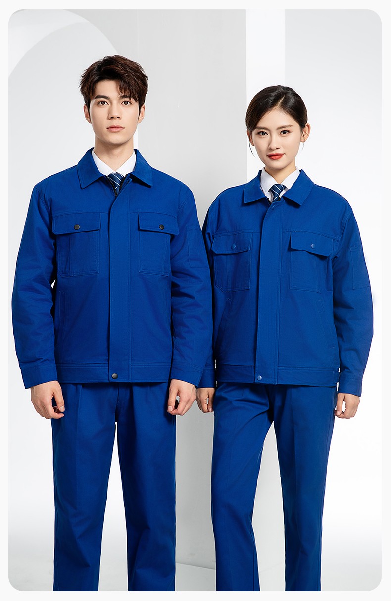 RD-8035 海源秋冬工作服定制男加厚純棉耐磨汽修服工廠車間電焊雙層勞保服(圖13)