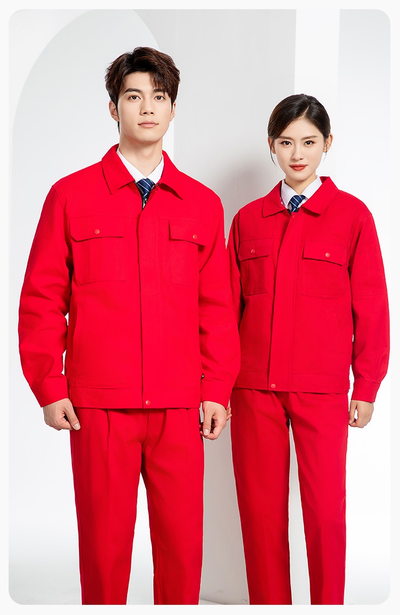 RD-8035 海源秋冬工作服定制男加厚純棉耐磨汽修服工廠車間電焊雙層勞保服(圖14)