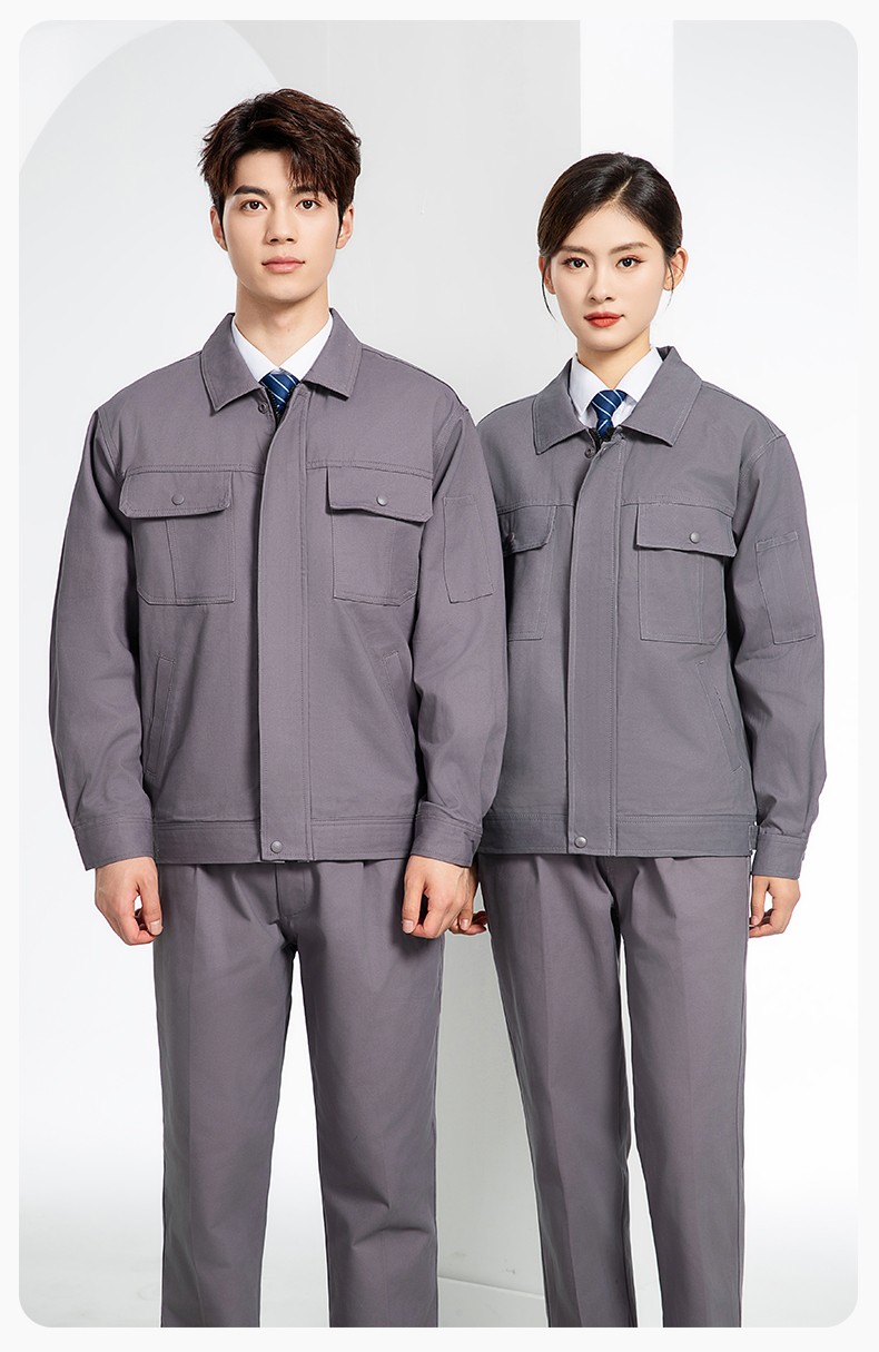 RD-8035 海源秋冬工作服定制男加厚純棉耐磨汽修服工廠車間電焊雙層勞保服(圖17)