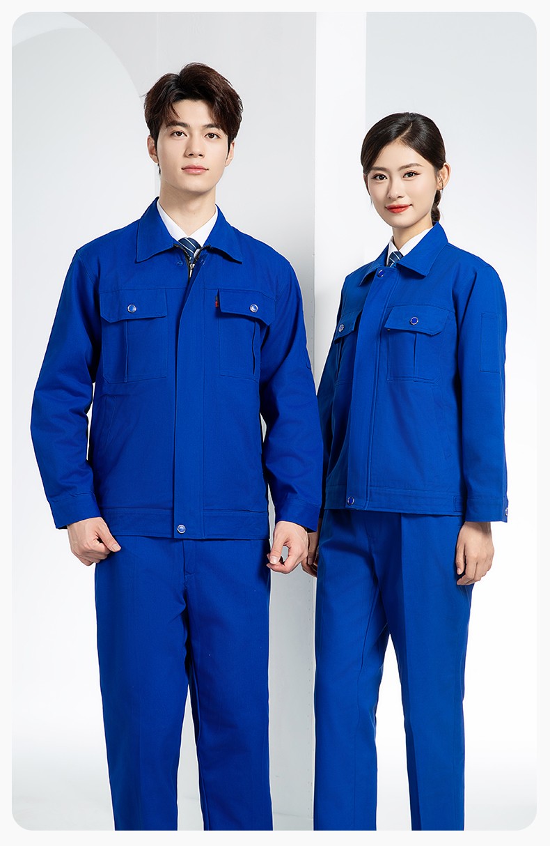 QM2094S 春秋純棉雙層工作服套裝定制耐磨全棉勞保服工裝上衣勞動(dòng)廠服(圖13)