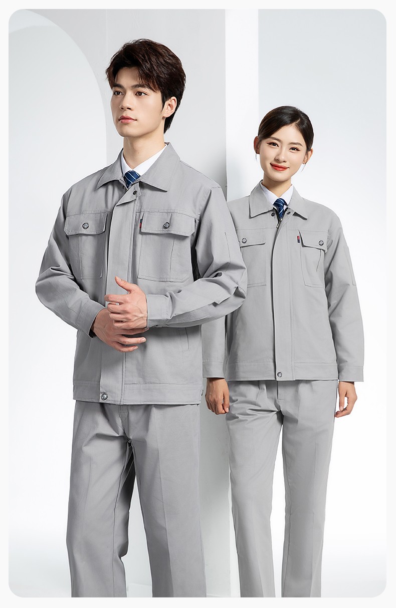 QM2094S 春秋純棉雙層工作服套裝定制耐磨全棉勞保服工裝上衣勞動(dòng)廠服(圖12)
