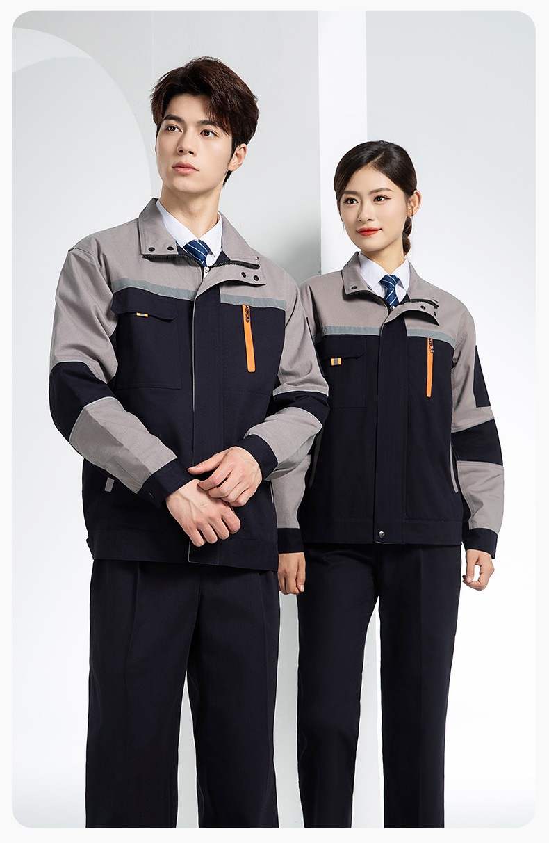 QM20129 純棉工作服套裝定制加厚耐磨長袖勞保服汽修裝修工地電焊工裝(圖19)