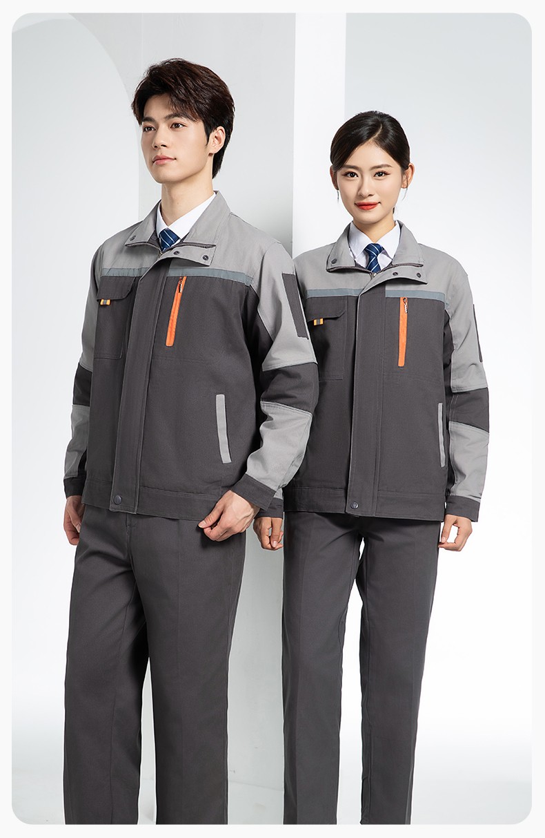 QM20129S 春秋雙層純棉工作服套裝男全棉帶里布加厚勞保服電焊工勞保服定制(圖15)