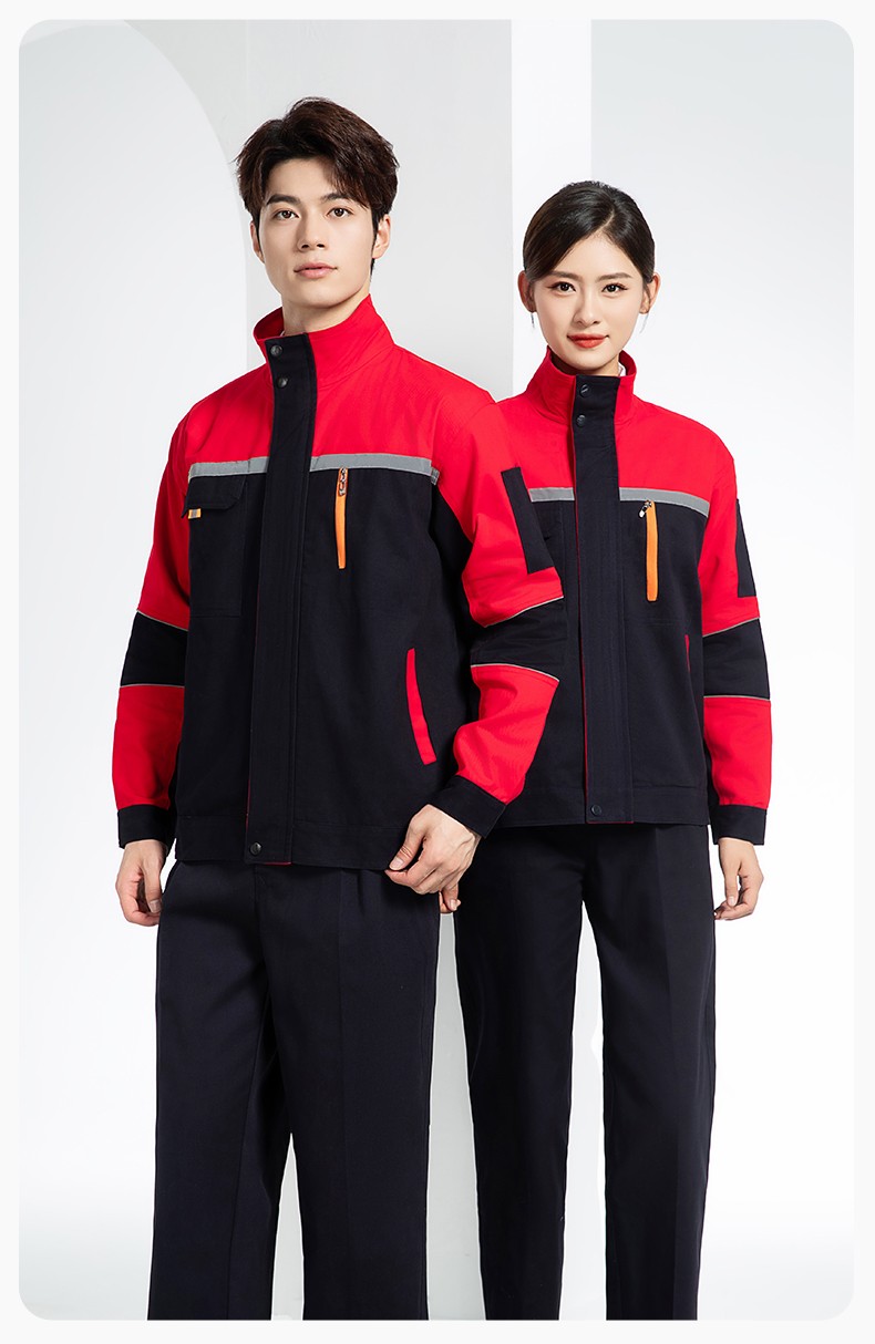 QM20129S 春秋雙層純棉工作服套裝男全棉帶里布加厚勞保服電焊工勞保服定制(圖17)