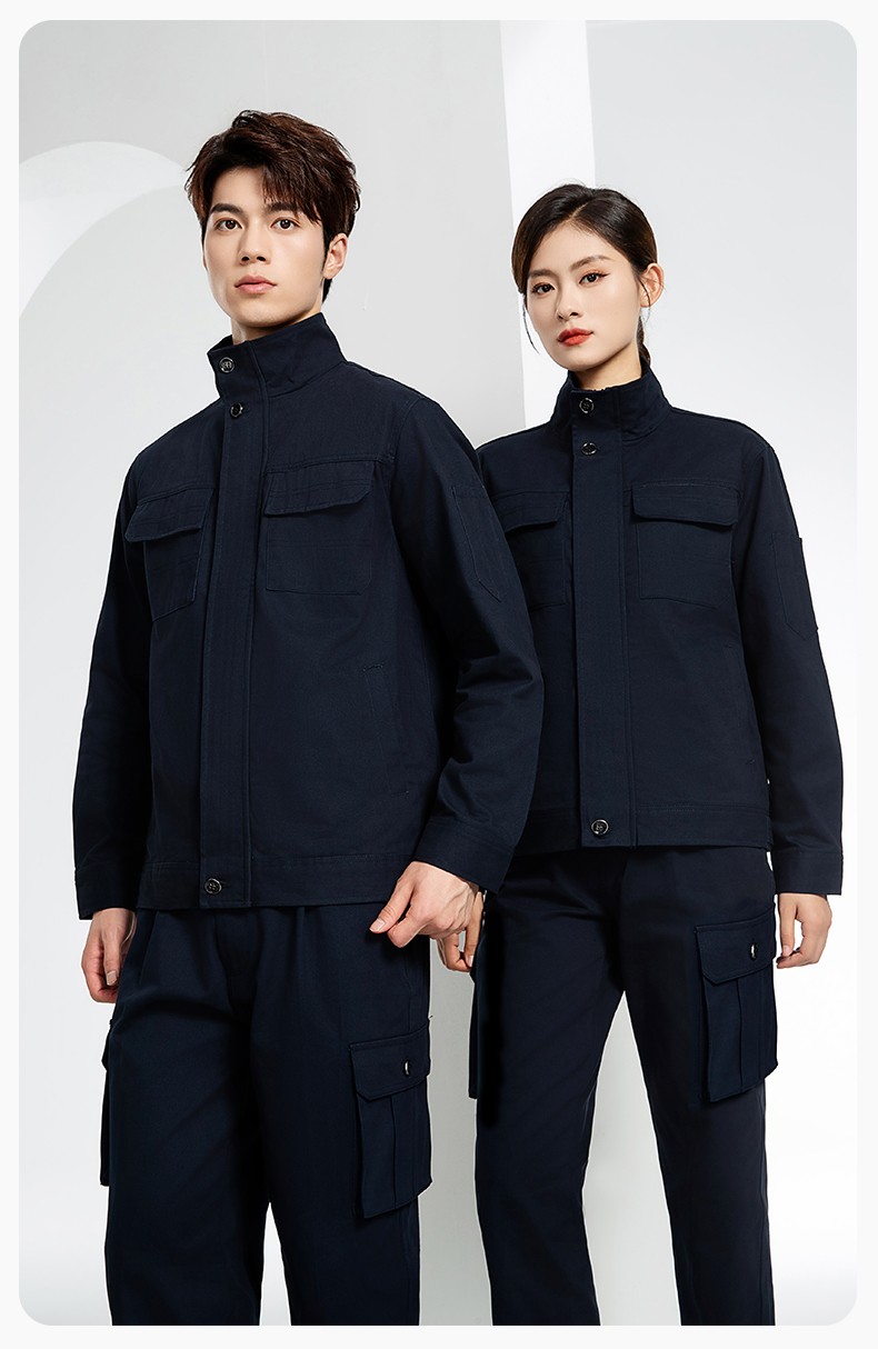 RD-507 純棉電焊工作服套裝男秋冬長(zhǎng)袖工裝耐磨車(chē)間全棉工程服高端勞保服(圖13)