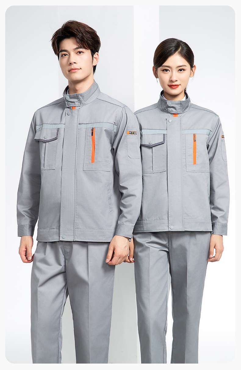 DM8038 批發(fā)工作服套裝男耐磨長(zhǎng)袖反光條廠服車間汽修企業(yè)工地工裝勞保服(圖18)