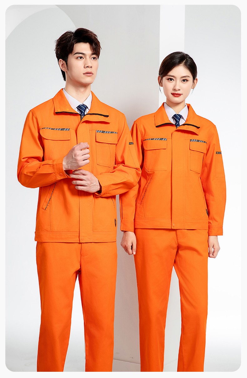 JC-20143 純棉春秋工作服套裝男拼色全棉工裝汽車維修廠車間勞保服可定制(圖15)