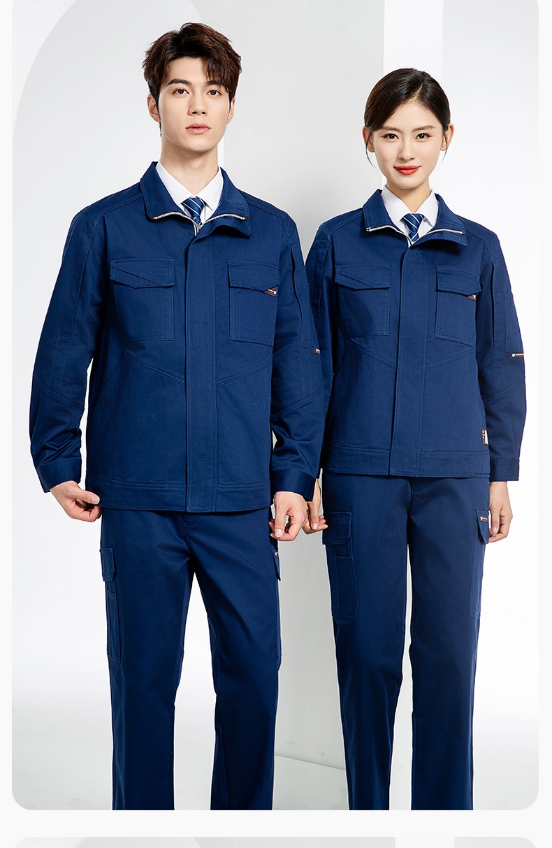 JC-SY61X 防靜電春秋長(zhǎng)袖工作服套裝CVC耐磨純色工裝機(jī)修車(chē)間工廠服定制(圖16)