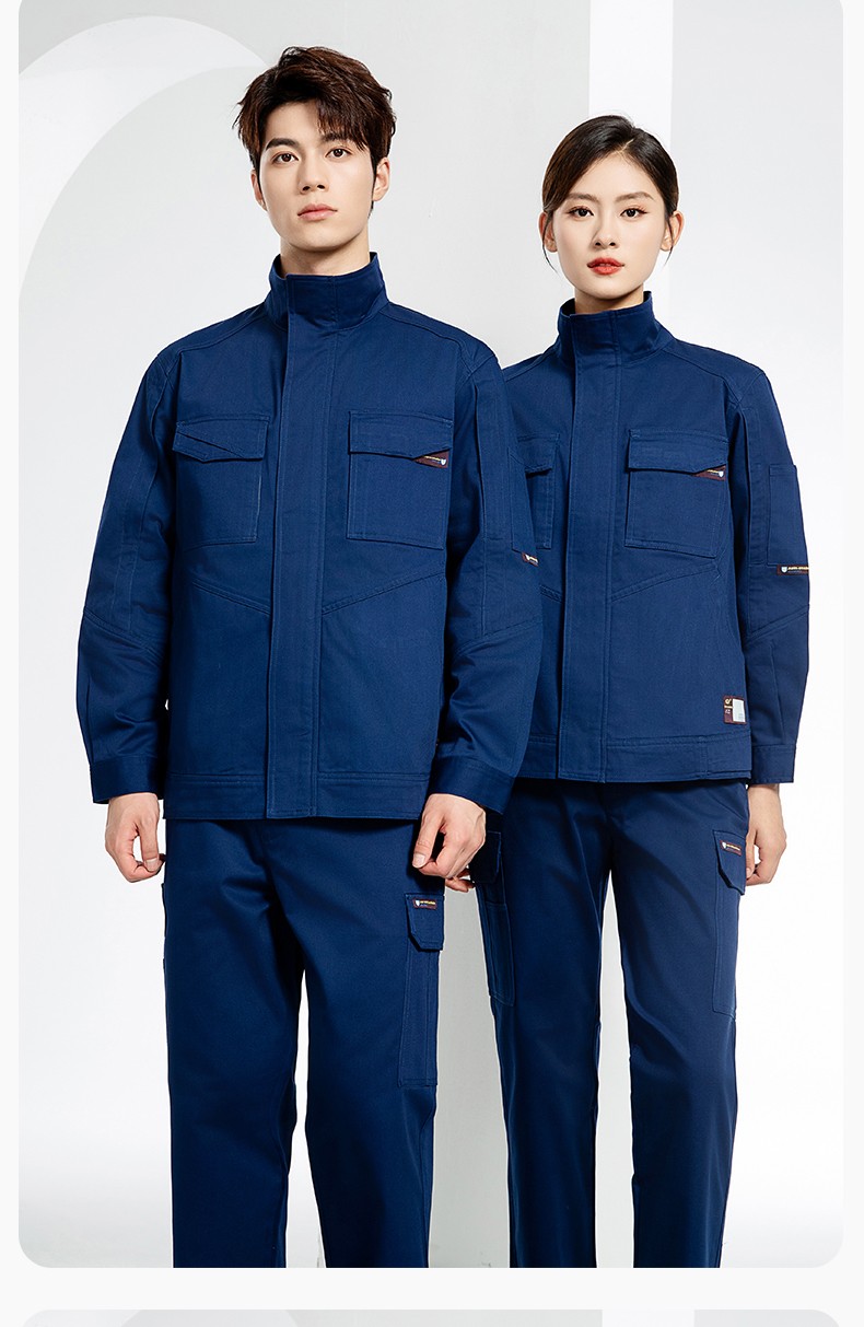 JC-SY61X 防靜電春秋長(zhǎng)袖工作服套裝CVC耐磨純色工裝機(jī)修車(chē)間工廠服定制(圖15)