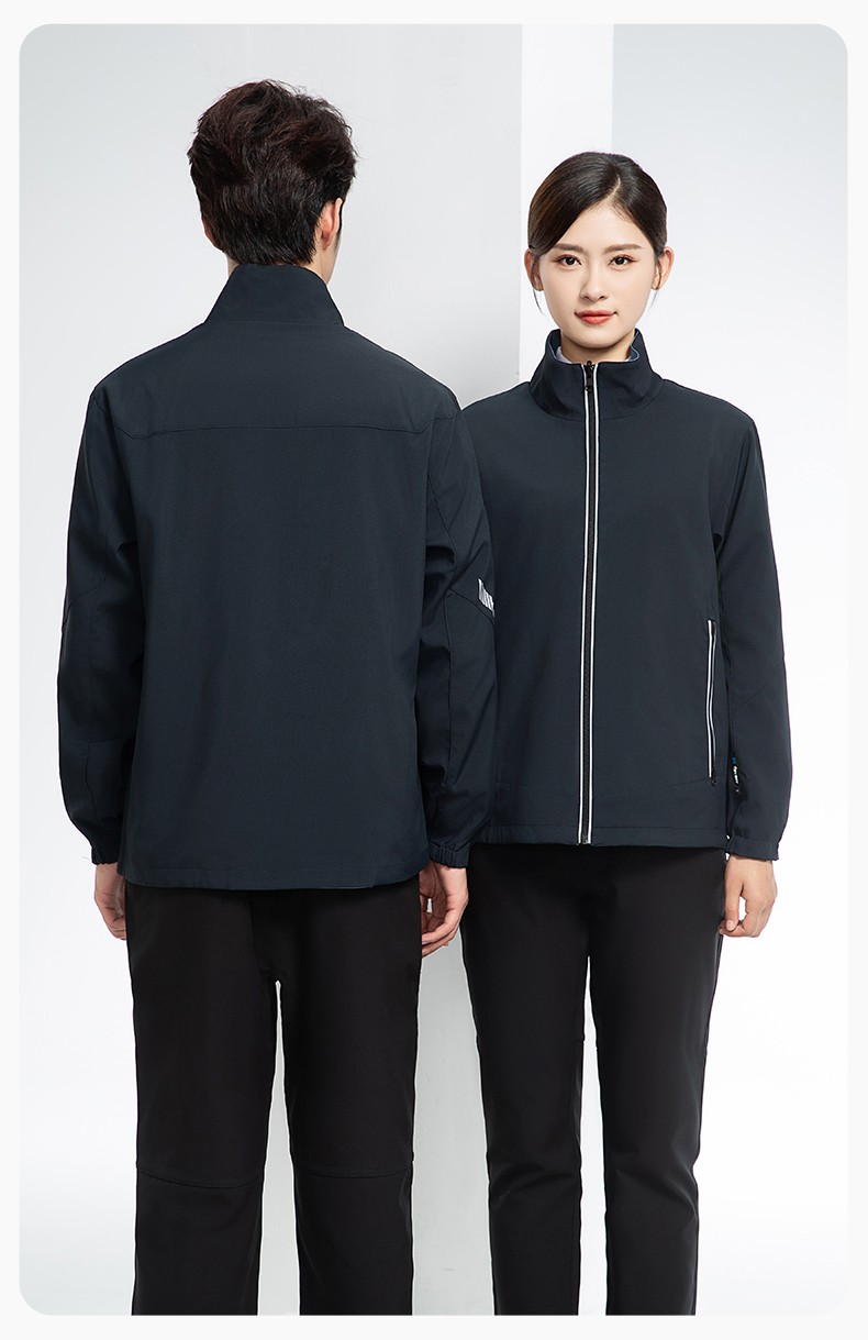 YJ-7001 高端工作服沖鋒衣春秋雙面企業(yè)公司行政商務(wù)高管員工長袖外套定制(圖23)