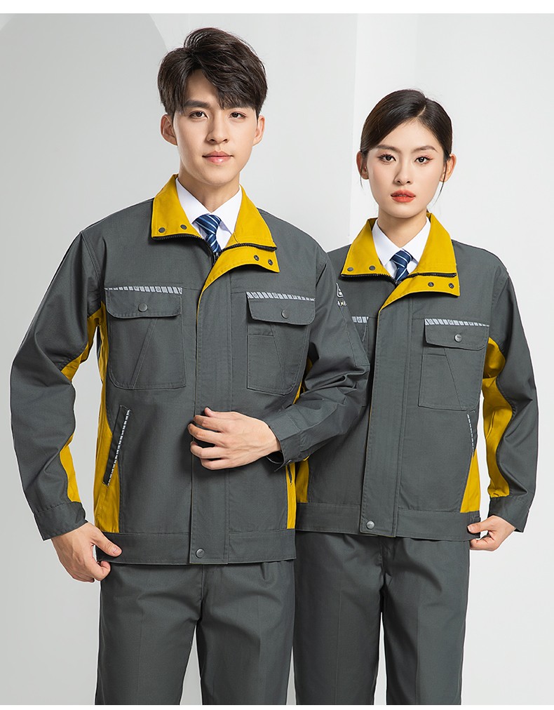 LW-8063 防靜電工作服春秋套裝定制耐磨勞保服男汽修加油站工地工裝印LOGO(圖24)