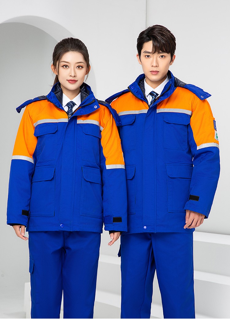 LW-8829 防靜電棉服工作服定制勞保服中長款化工廠車間油氣站工人防寒工裝(圖19)