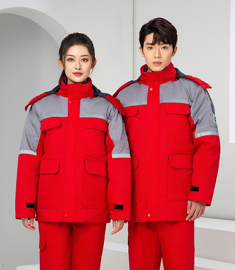 LW-8829 防靜電棉服工作服定制勞保服中長款化工廠車間油氣站工人防寒工裝(圖23)