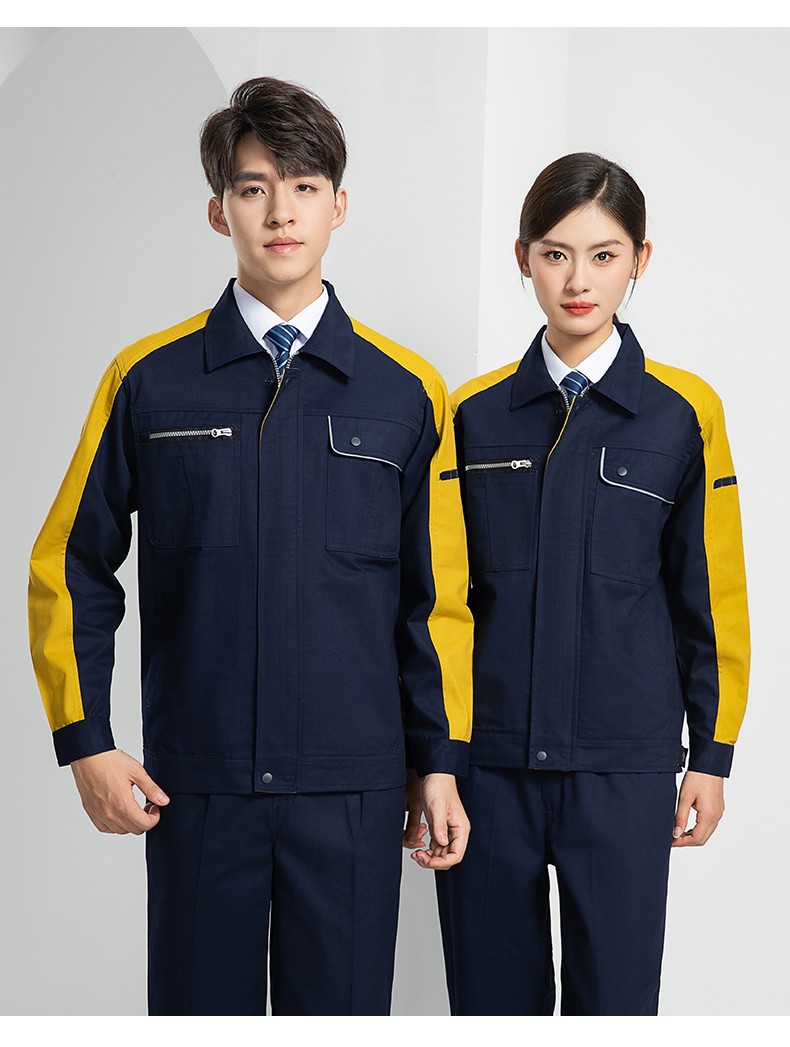 LW-8069 新款春秋工作服套裝定制廠服工衣車間勞保服工程服電工服印制logo(圖18)