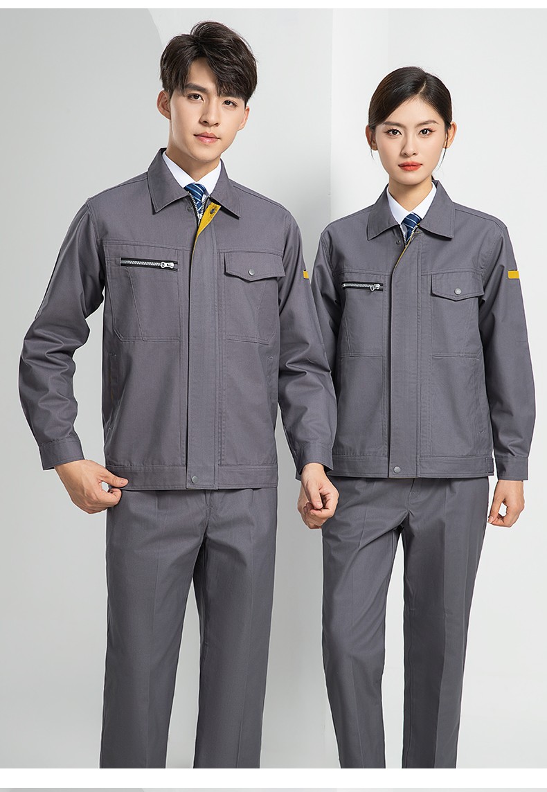 LW-8069 新款春秋工作服套裝定制廠服工衣車間勞保服工程服電工服印制logo(圖23)