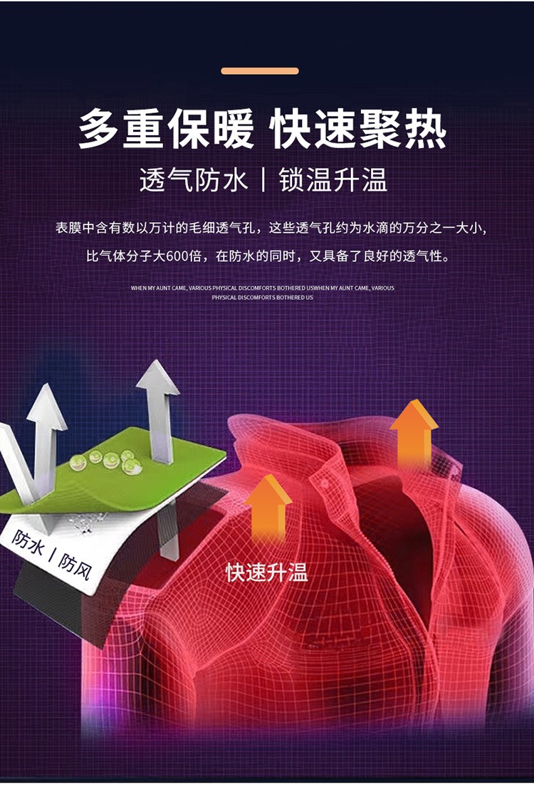 YJ-9809 秋冬季戶外三合一沖鋒衣工作服工作服可拆卸防水防風(fēng)印字logo工作(圖4)