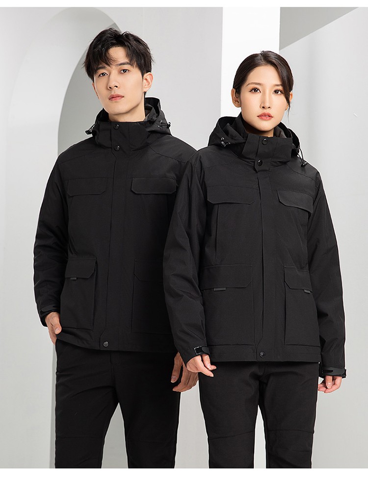 YJ-9809 秋冬季戶外三合一沖鋒衣工作服工作服可拆卸防水防風(fēng)印字logo工作(圖22)