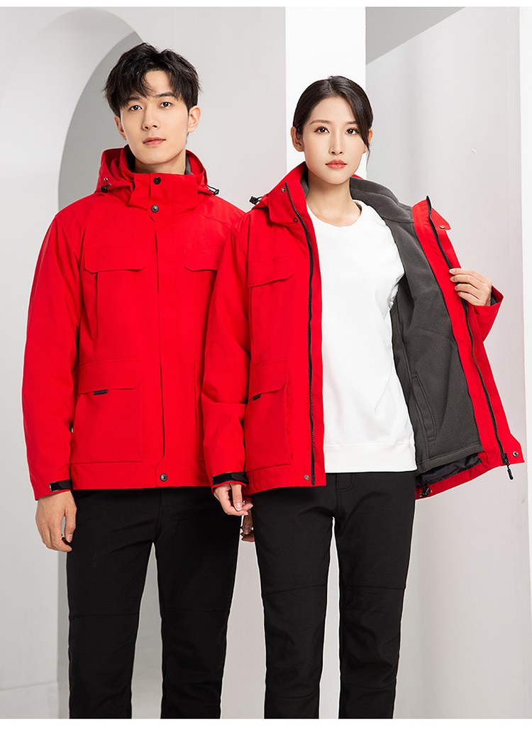 YJ-9809 秋冬季戶外三合一沖鋒衣工作服工作服可拆卸防水防風(fēng)印字logo工作(圖25)