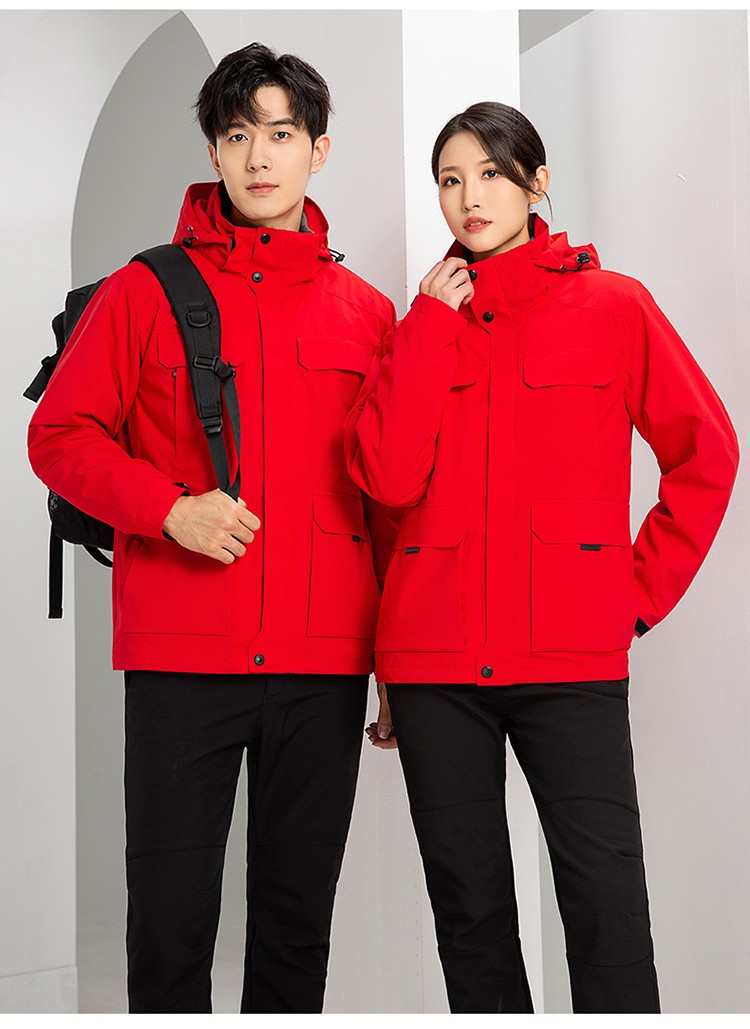 YJ-9809 秋冬季戶外三合一沖鋒衣工作服工作服可拆卸防水防風(fēng)印字logo工作(圖24)