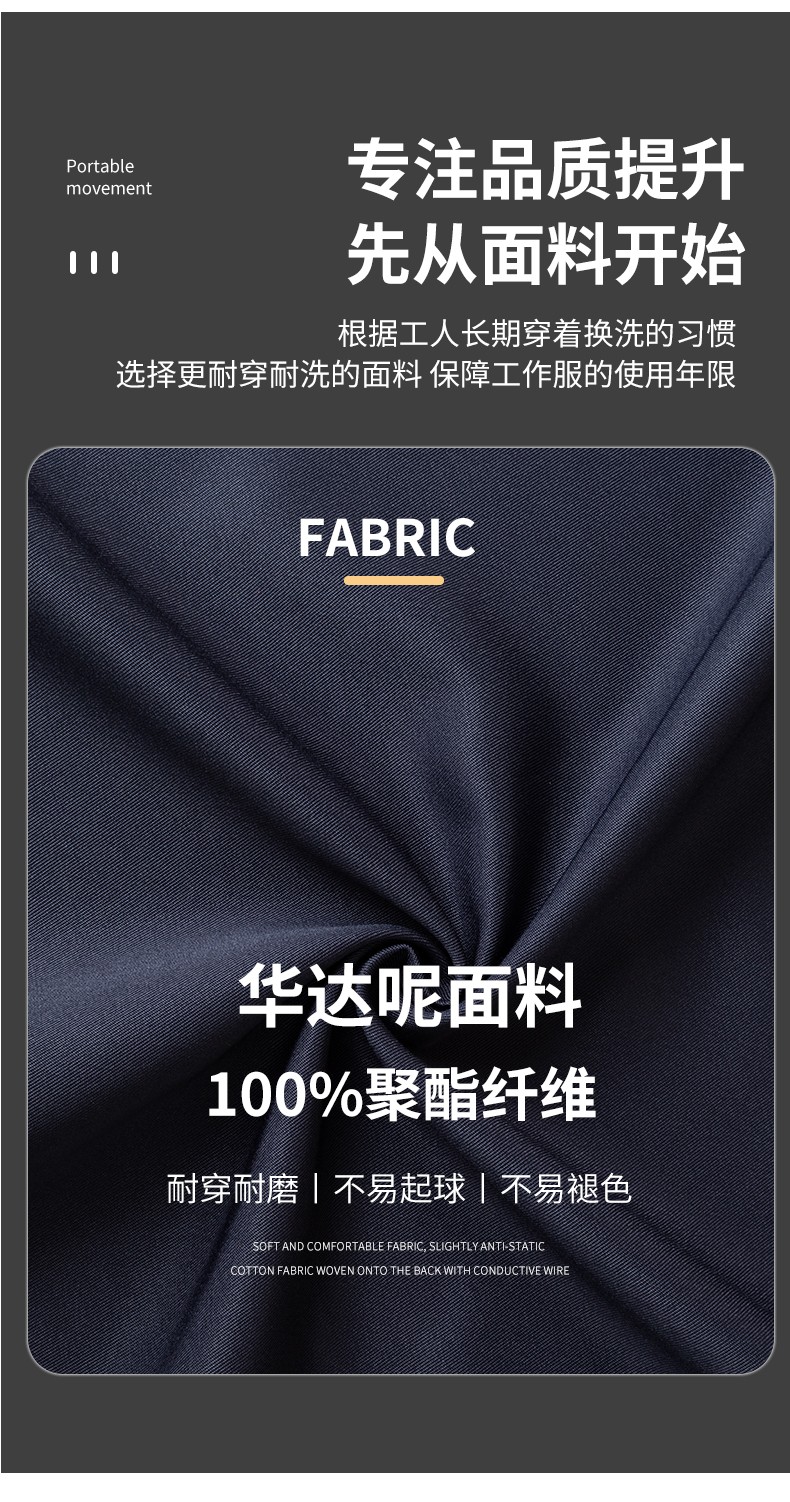 YJ-2302 純色翻領(lǐng)大褂工作服大褂倉庫搬運裝卸服飼養(yǎng)員防塵罩衣食品廠服(圖6)