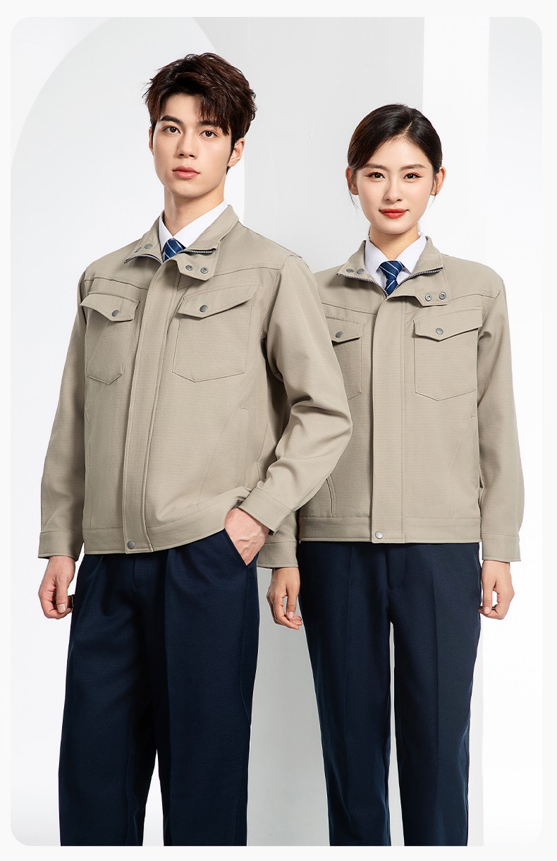 LJ-680011 秋冬高端工作服套裝男防靜電電工工程師電力工廠勞保工服上衣印字(圖14)