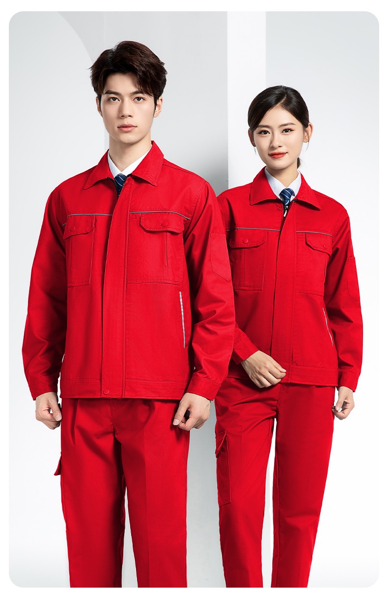 YM-092 春秋季工作服套裝定制男耐磨建筑工程工廠車間長(zhǎng)袖勞保服純色工裝(圖24)