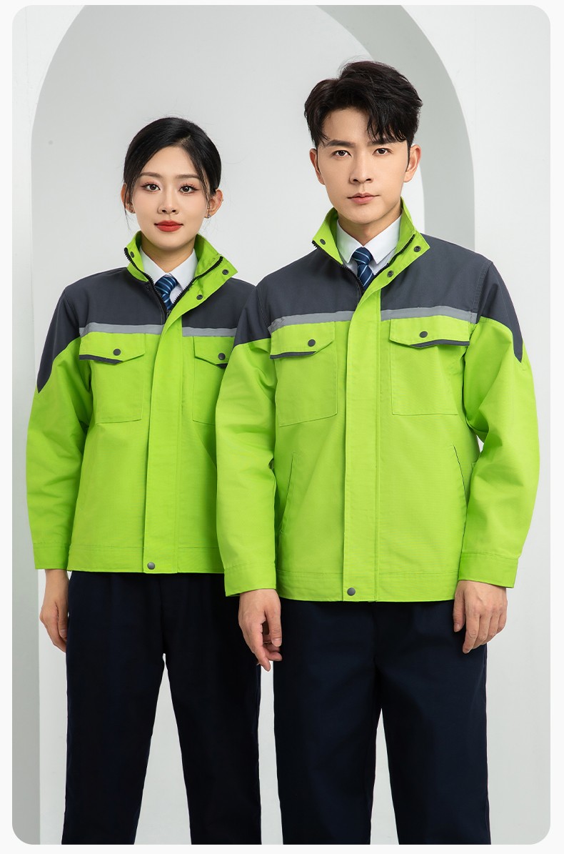 LJ-1811 春秋勞保工作服套裝磨毛帆布工廠車間廠服建筑工裝汽修服批發(fā)(圖16)
