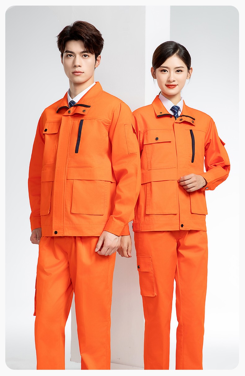 DM8050 春秋CVC工作服套裝男耐磨長袖上衣工裝工廠服車間汽修勞保服批發(fā)(圖12)