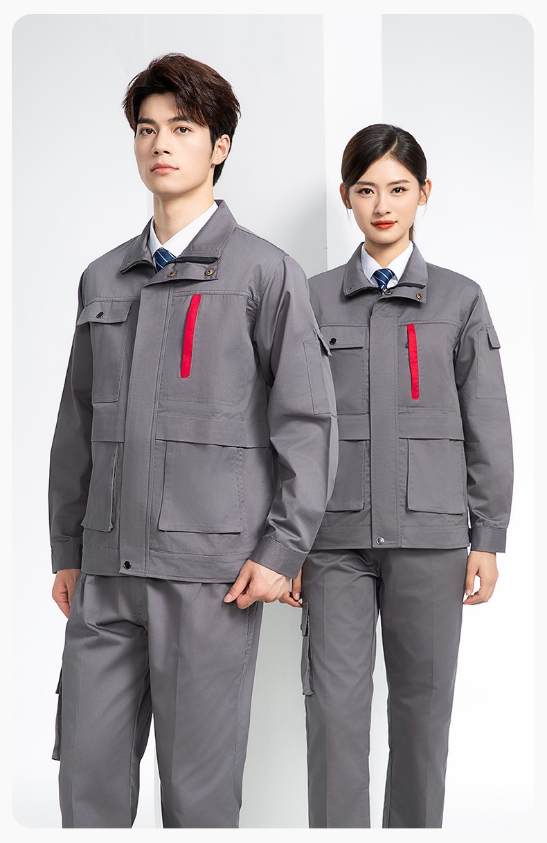 DM8050 春秋CVC工作服套裝男耐磨長袖上衣工裝工廠服車間汽修勞保服批發(fā)(圖14)