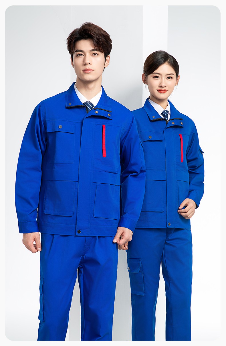 DM8050 春秋CVC工作服套裝男耐磨長袖上衣工裝工廠服車間汽修勞保服批發(fā)(圖17)