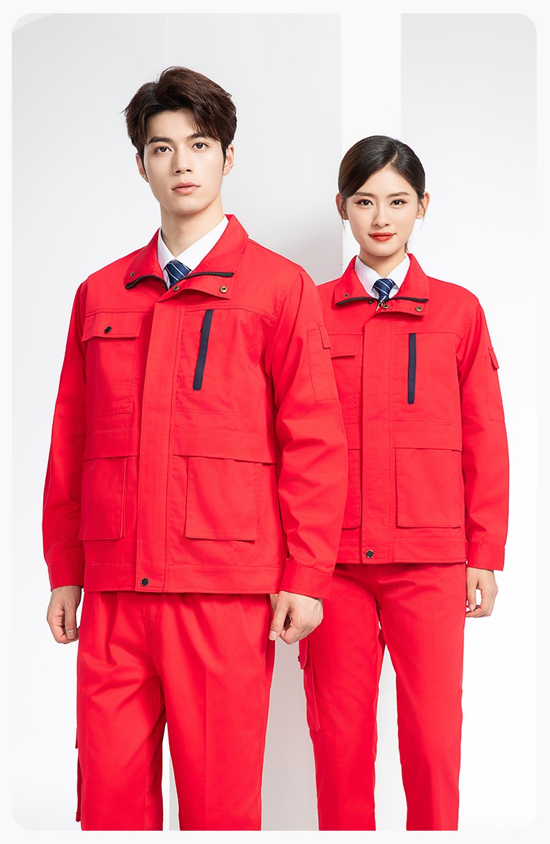 DM8050 春秋CVC工作服套裝男耐磨長袖上衣工裝工廠服車間汽修勞保服批發(fā)(圖16)