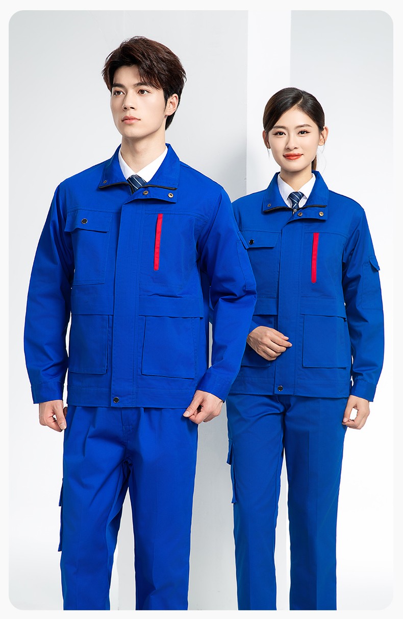 DM8050 春秋CVC工作服套裝男耐磨長袖上衣工裝工廠服車間汽修勞保服批發(fā)(圖18)